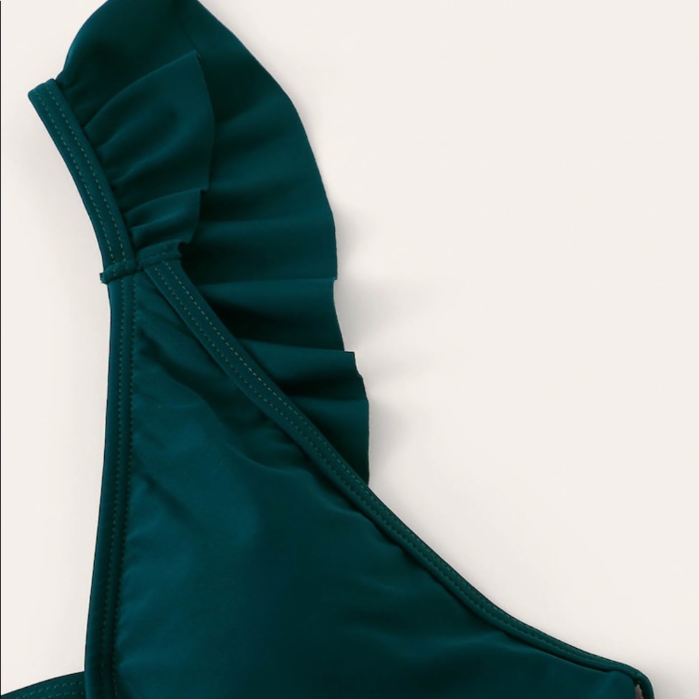 Ruffled V-Cut One Piece - Picture 5 of 9